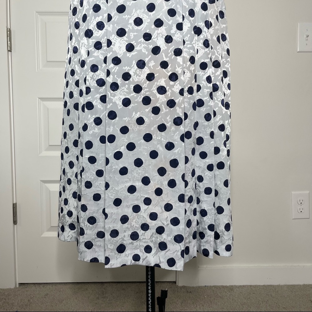 Vintage Givenchy Polka Dot Shimmer Midi Skirt - Picture 9 of 15